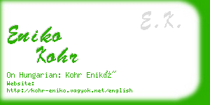 eniko kohr business card